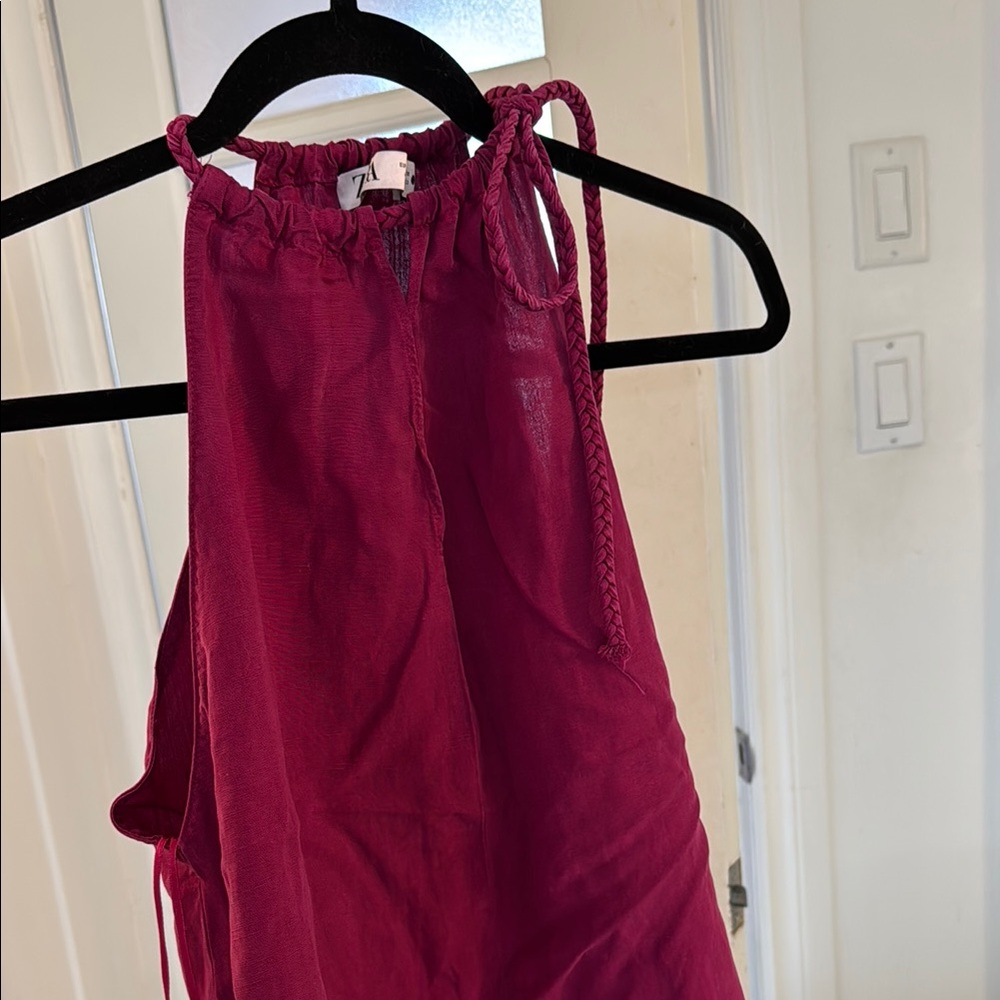 Vibrant Magenta Ruffled Blouse